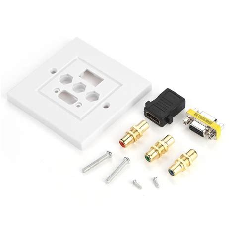 HDMI USB VGA 3RCA Panneau mural multimédia intégré trois en un