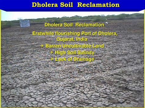 Ppt Dholera Soil Reclamation Powerpoint Presentation Free Download