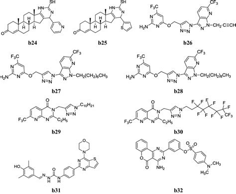 Chemical Structures Of The Most Active Anticancer Pyrimidine