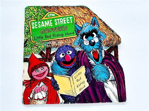 Grover S Little Red Riding Hood Vintage Sesame Street 1978 Golden Shape Book Etsy