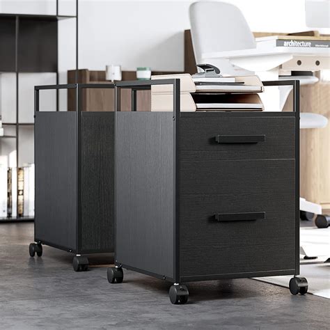 Buy Fezibo Drawer Mobile File Cabinet Wood Rolling Filing Cabinet