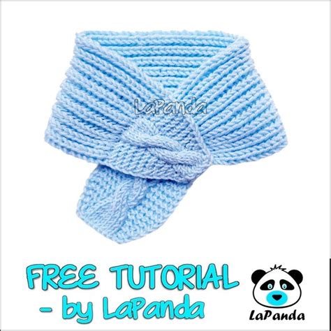 Lapanda Knitted Baby Scraf Szalik Dla Niemowlaka Na Drutach Baby