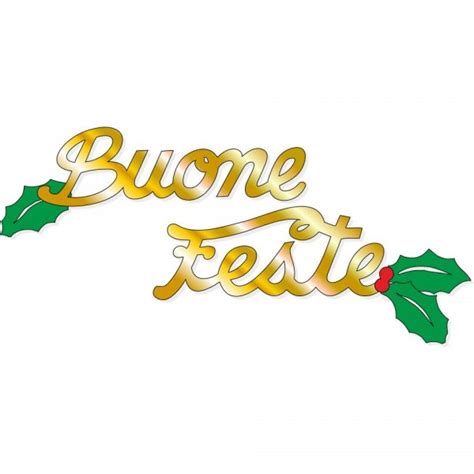 Scritta Natale Buone Feste Con Foglie