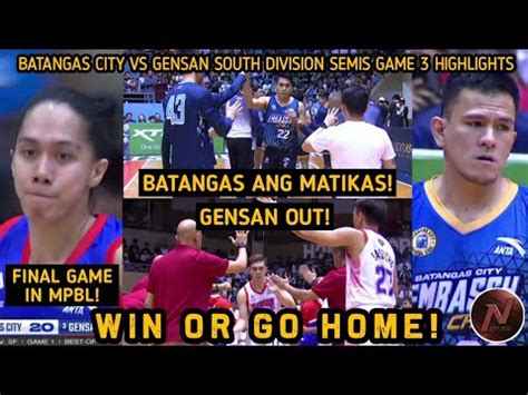 MPBL HIGHLIGHTS BATANGAS CITY VS GENSAN SOUTH DIVISION SEMIS GAME 3