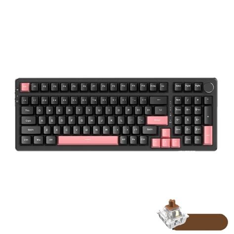 Ajazz AK Keys Wireless Bluetooth Three Mode Hot Swap RGB Gaming Mechanical Keyboard Tea
