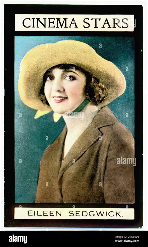 Portrait Of Eileen Sedgwick Vintage Cigarette Card Stock Photo Alamy