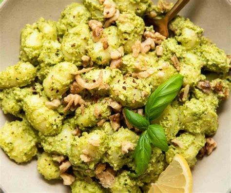 Creamy Lemon Kale Pesto Gnocchi Jar Of Lemons