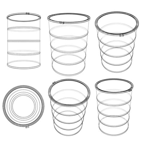 Collection Of Oil Barrels Vectorized 3d Rendering Icon Oil Barrel Chemical Vector Icon Oil