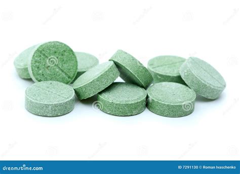 Some Green Tablets Stock Photo Image Of Pharmacy Macro 7291130