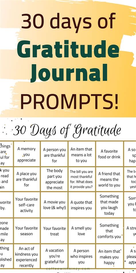 An Attitude Of Gratitude 30 Gratitude Journal Prompts Free