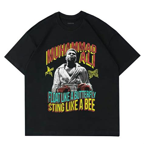 Jual T SHIRT MUHAMMAD ALI FLOAT LIKE A BUTTERFLY STING LIKE A BEE