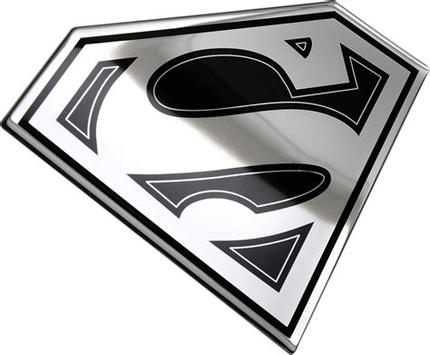 Buy Fan Emblems Superman Domed Chrome Car Decal Classic Logo Black