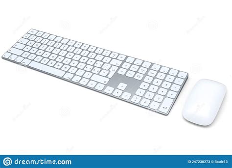 Modern Aluminum Computer Keyboard Isolated On White Background Vector