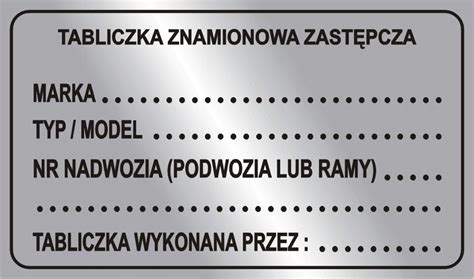 Tabliczka Znamionowa Zast Pcza Opisowa Za Z Z Warszawa Allegro Pl