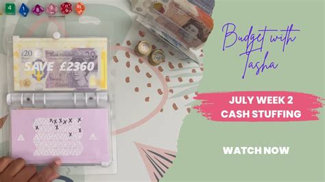 Cash Stuffing Savings Challenges July Week 2 Uk Cash Stuffing And Budgeting Youtube