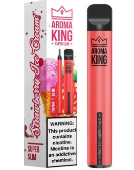 Truskawka Ice Kremowa Strawberry Cream Super Slim Aroma King 700 Puff