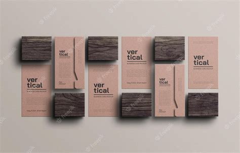 Premium PSD | Kraft paper business card mockup