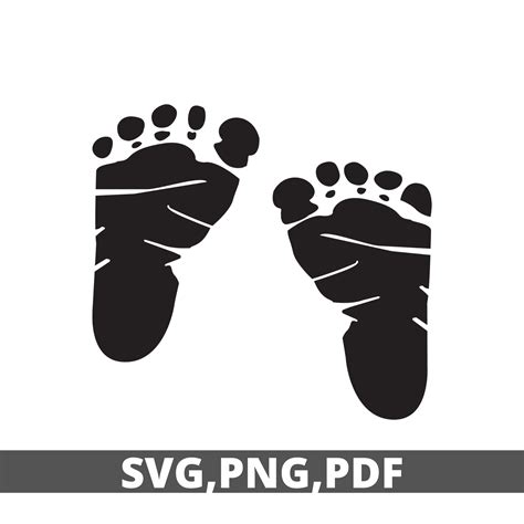 Baby Footprints Svg Baby Foot Svg Baby Footprints Clipart Baby Foot Images