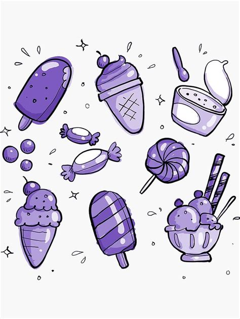 Girly Candy Purple Sticker Pack