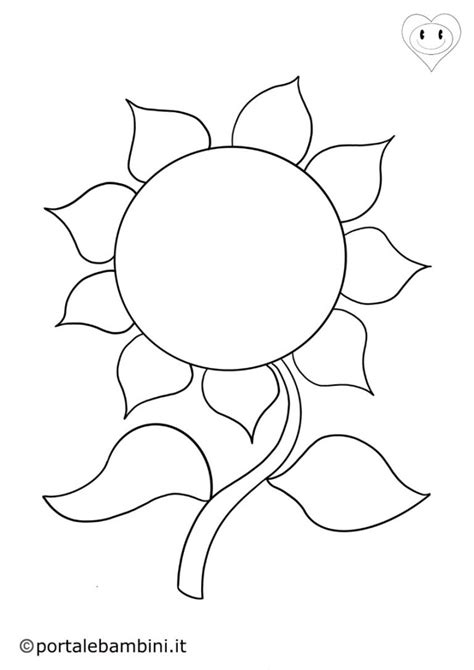 Disegno Di Girasole Fiorito Da Colorare Disegni Da Colorare E Images