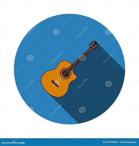 Acoustic Guitar Icon Stock Vector Illustration Of Jazz 244799496