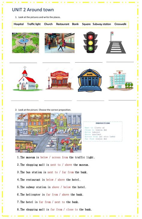 Prepositions Traffic Light Bus Station School Subjects Online