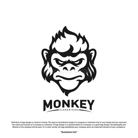 Monkey Gorilla Esport Gaming Mascot Logo Template Vector Modern Head