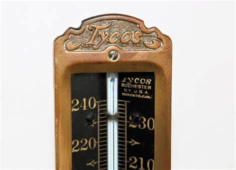 Antique Brass Thermometer Taylor Instruments Steam Boiler