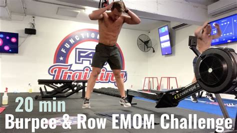 20 Min EMOM Rowing And Burpee Challenge WHAT SCORE CAN YOU GET