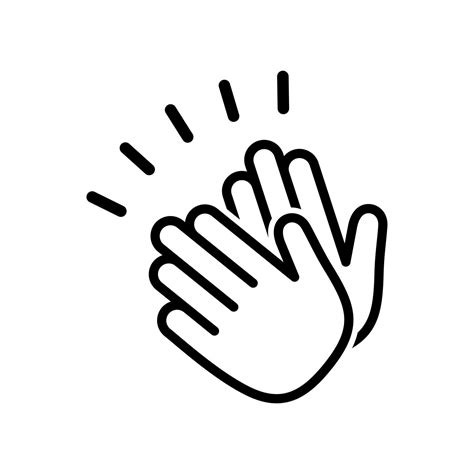 Clapping Hand Outline Icon 12744223 Vector Art At Vecteezy