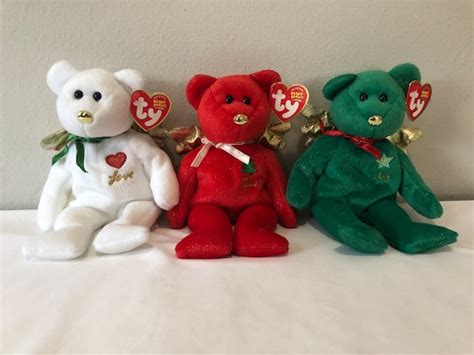 Ty Beanie Babies Choice Of Holiday Winter Christmas Bears Etsy