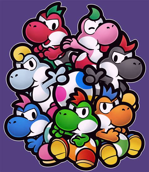 Yoshi Kids (Paper Mario: TTYD) by MuzYoshi on DeviantArt