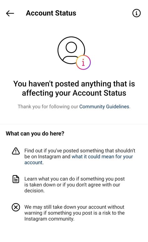 Instagram Warning