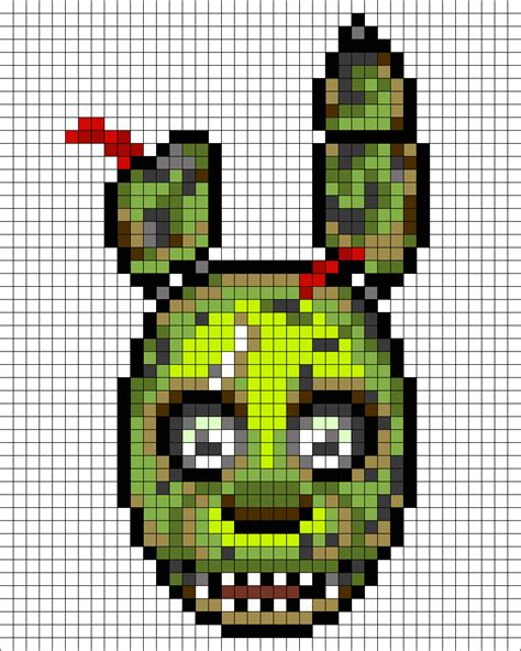 Springtrap Fnaf Perler Bead Pattern Bead Sprites Characters Fuse Bead Patterns