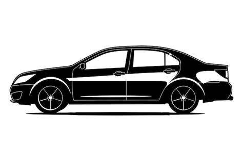 Premium Vector Sedan Car Silhouette Vector