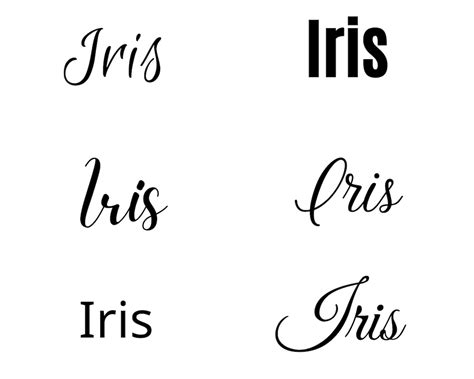 Iris Svg , Iris Baby Name Svg, Iris Wedding Name Svg - Etsy