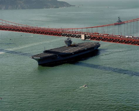 The Nuclear Powered Aircraft Carrier Uss Carl Vinson Cvn 70 Passes