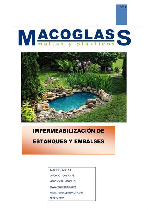 PDF IMPERMEABILIZACIÓN DE ESTANQUES Y EMBALSES Por último el