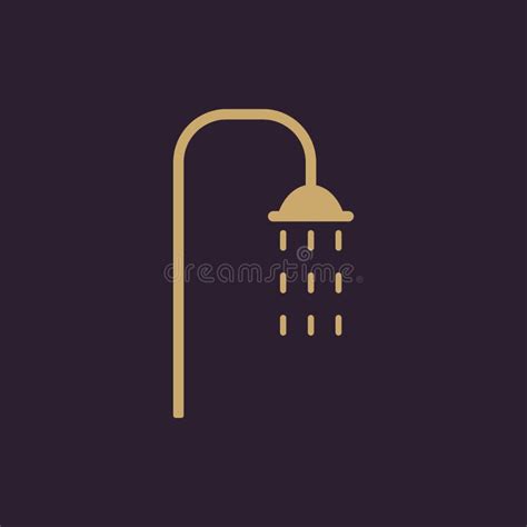 The Shower Icon Bathroom Symbol Stock Vector Illustration Of Flat