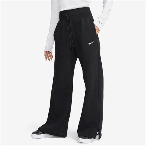 Nike Sportswear Damen Phoenix Fleece High Rise Wide Leg Hose Schwarz