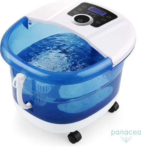 Voetenbad Met Massage Bad Met Afvoerslag Instelbare Warmte Bubbels Automatische