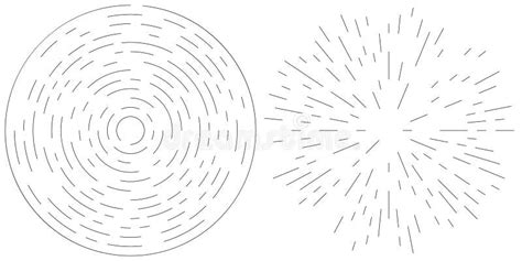 Elemento Vetorial De Linhas Concêntricas Radiantes Circulares