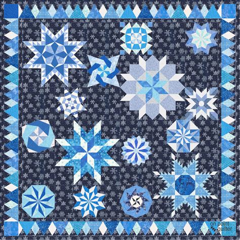 Snowflake Sampler Quilt Layout - On Point Quilter