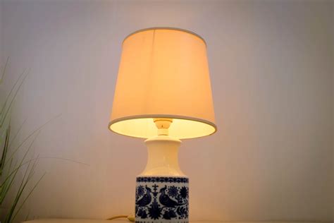 S Kaiser Echt Kobalt Vintage German Ceramic Table Lamp Etsy