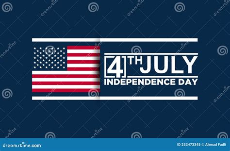 United States Of America Independence Day Background Design Fourth Of July Stock Illustration