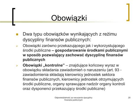 Ppt Odpowiedzialno Za Naruszenie Dyscypliny Finans W Publicznych