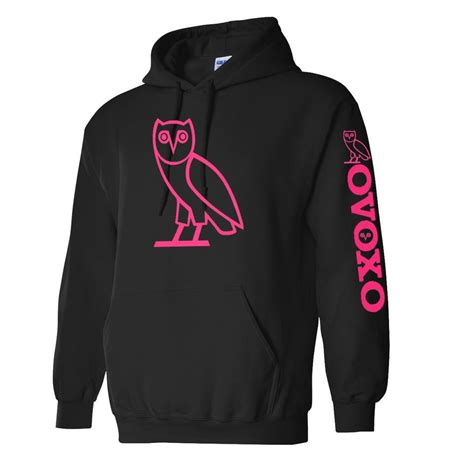 New Ovoxo Hooded Sweatshirt Drake Ovo Owl Hoodie Ymcmb Pink Logo S Drake Ovo Owl Ovo Owl Ovo