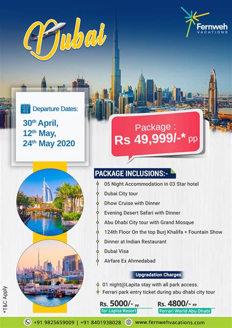 Dubai Tour Package Dubai Tour Travel Poster Design Credit Card Design