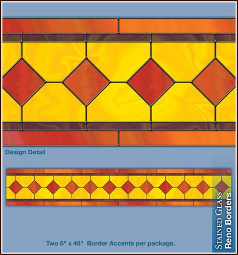 Reno Stained Glass Border Wallpaper For Windows