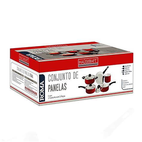 Conjunto Panelas Roma 5 Peças Vermelha Dorémi Casa Decor